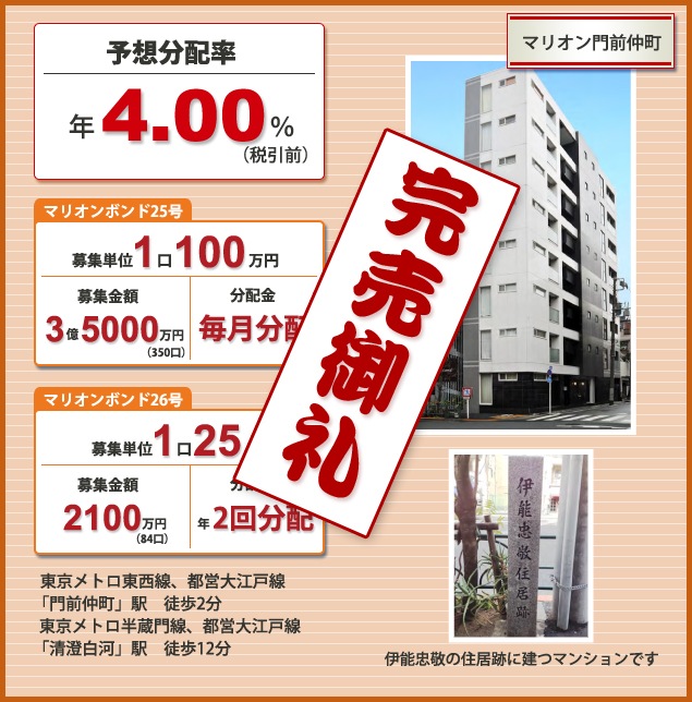 完売御礼